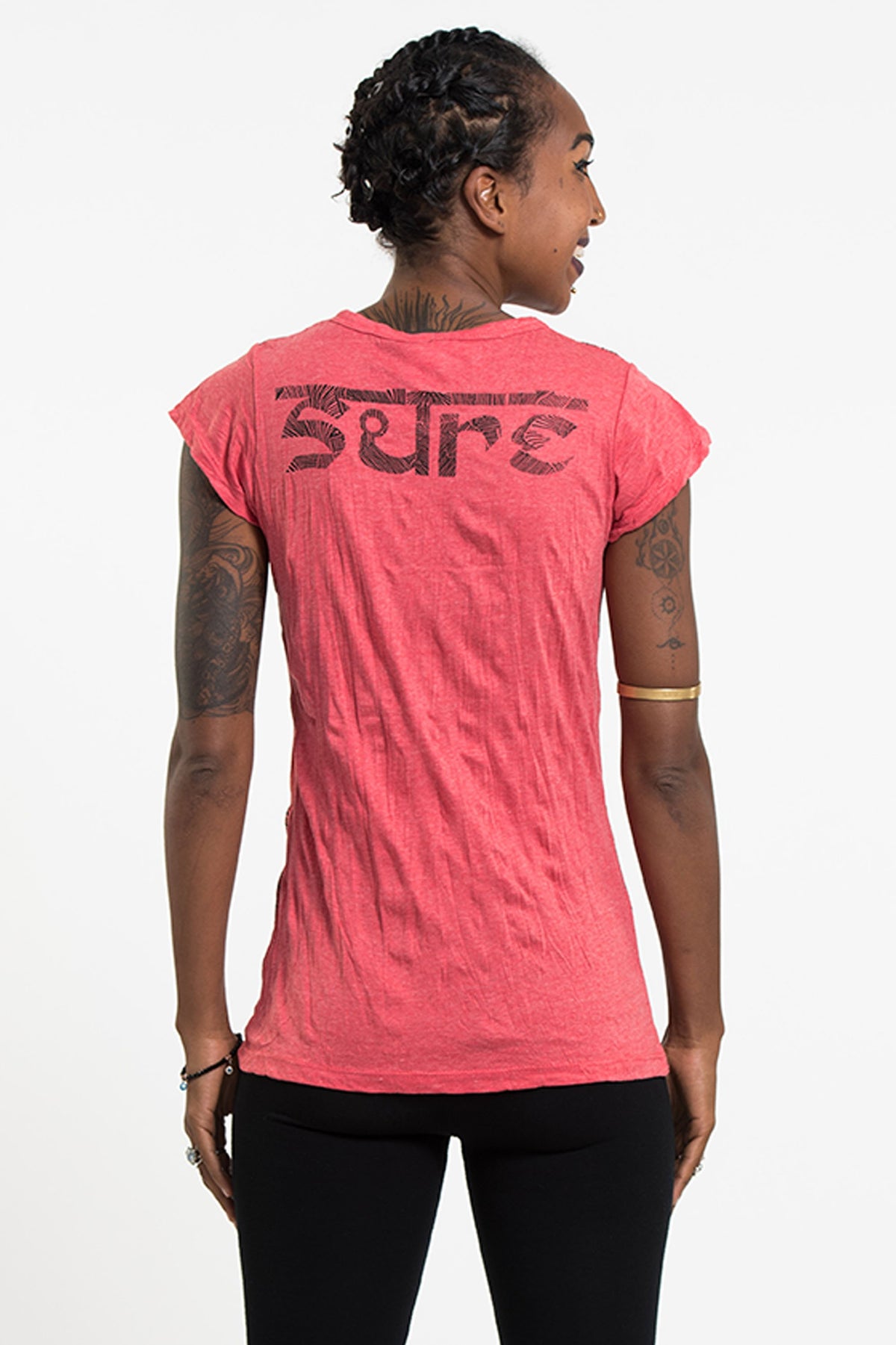 Sure Design Women's Om T-Shirt Red