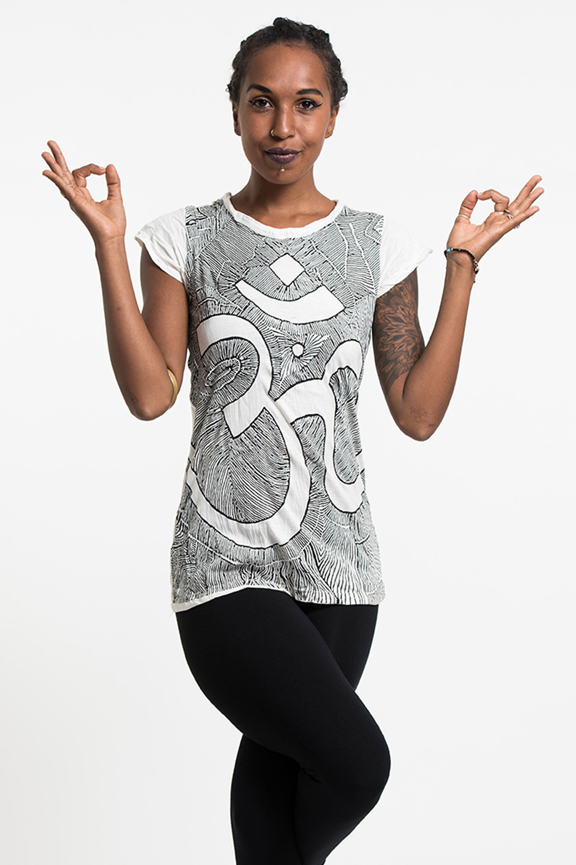 Sure Design Women's Om T-Shirt White
