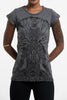 Sure Design Women's Hamsa Meditation T-Shirt Black