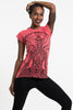 Sure Design Women's Hamsa Meditation T-Shirt Red