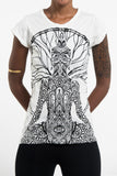 Wholesale Sure Design Women's Hamsa Meditation T-Shirt White - $5.55