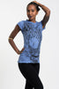 Sure Design Women's Gyan Mudra Hand T-Shirt Blue