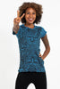 Sure Design Women's Tribal Masks T-Shirt Denim Blue