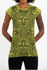 Sure Design Women's Tribal Masks T-Shirt Lime