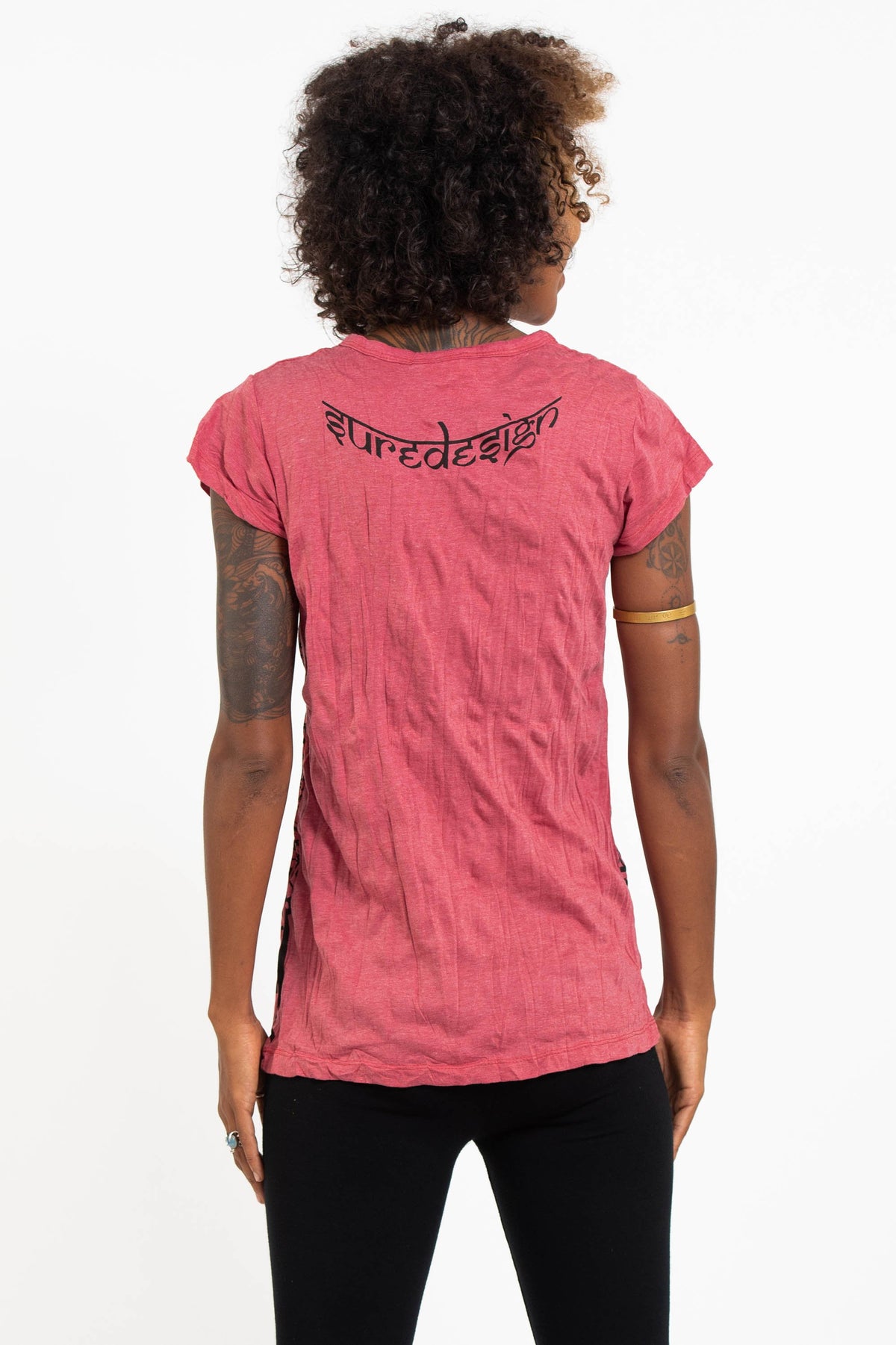 Sure Design Women's Tribal Masks T-Shirt Red