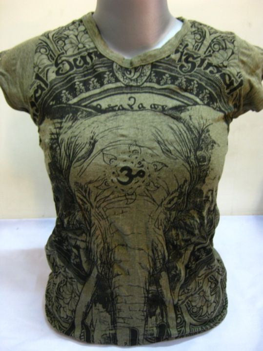 Sure Design Women's Wild Elephant T-Shirt Green