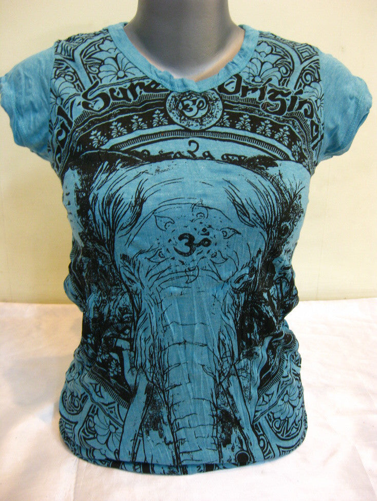 Sure Design Women's Wild Elephant T-Shirt Turquoise