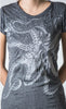 Sure Design Women's Octopus T-Shirt Silver on Black