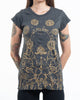 Sure Design Womens Octopus Chakras T-Shirt Gold on Black