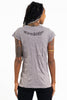 Sure Design Women's Sunflower Skull T-Shirt Gray