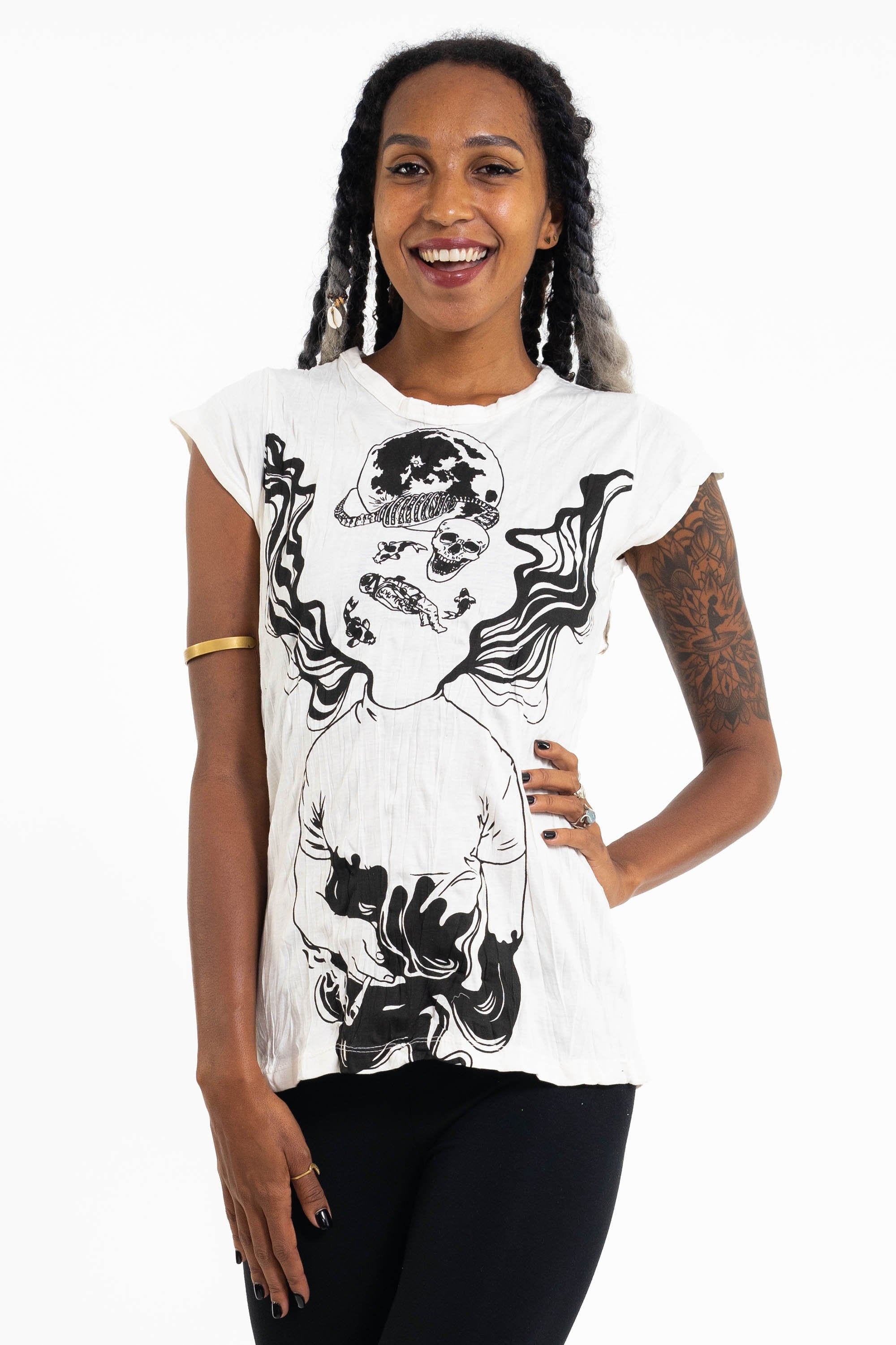 Sure Design Women's Space Man T-Shirt White