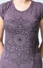 Sure Design Women's Lotus Mandala T-Shirt Brown