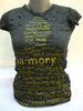 Sure Design Women's Harmony T-Shirt Gold on Black
