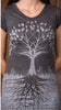 Sure Design Women's Tree of Life T-Shirt Silver on Black