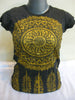 Sure Design Women's Dreamcatcher T-Shirt Gold on Black