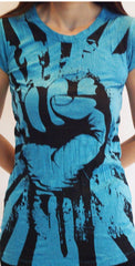 Sure Design Women's Fight To Freedom T-Shirt Turquoise