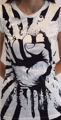 Sure Design Women's Fight To Freedom T-Shirt White