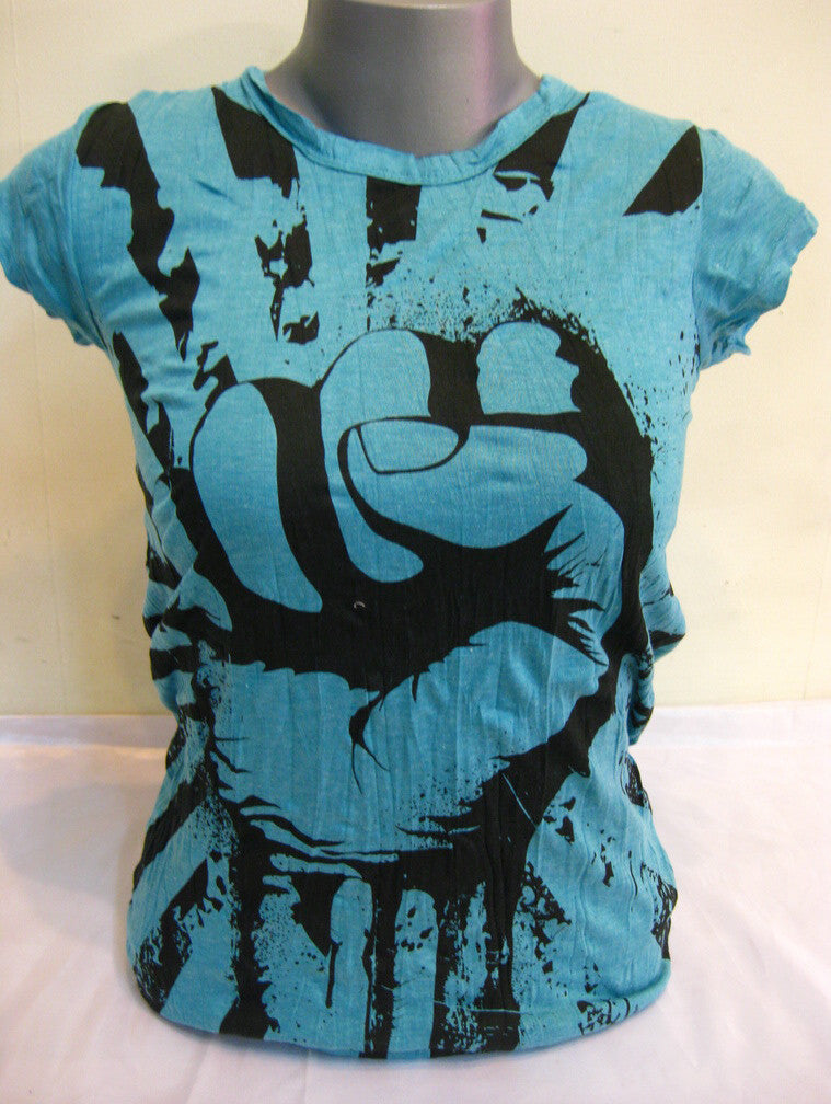 Sure Design Women's Fight To Freedom T-Shirt Turquoise