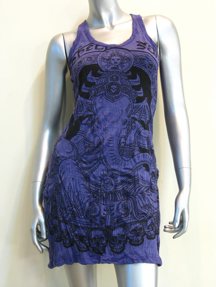 Sure Design Women's Batman Ganesh Tank Dress Purple