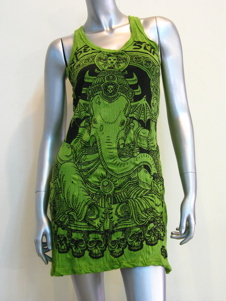 Sure Design Women's Batman Ganesh Tank Dress Lime