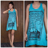 Sure Design Women's Sanskrit Buddha Tank Dress Turquoise