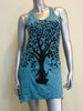 Sure Design Women's Meditation Tree Tank Dress Turquoise