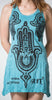 Sure Design Women's Three Hands Tank Dress Turquoise