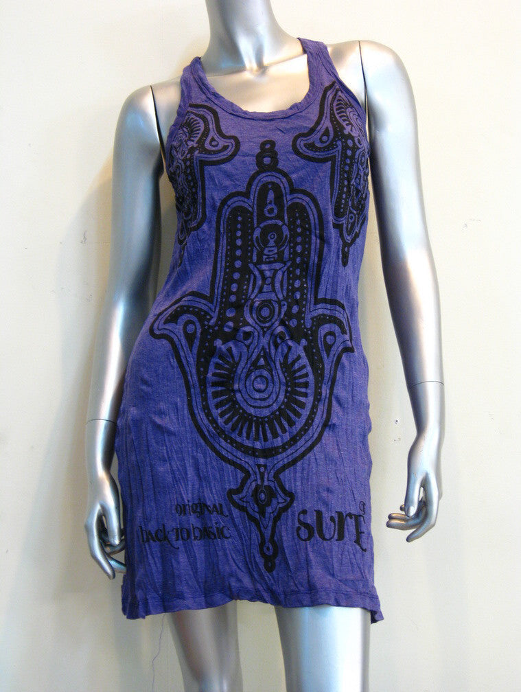Sure Design Women's Three Hands Tank Dress Purple