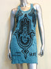 Sure Design Women's Three Hands Tank Dress Turquoise