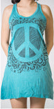 Wholesale Sure Design Women's Peace Tank Dress Turquoise - $6.30