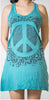 Sure Design Women's Peace Tank Dress Turquoise
