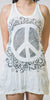 Sure Design Women's Peace Tank Dress White