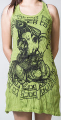 Sure Design Women's Baby Ganesh Tank Dress Lime