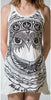 Sure Design Women's Weed Owl Tank Dress White