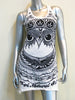 Sure Design Women's Weed Owl Tank Dress White