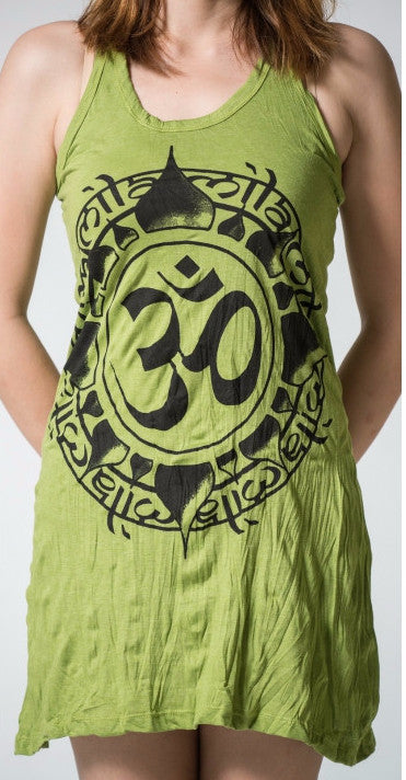Sure Design Women's Infinitee Ohm Tank Dress Lime