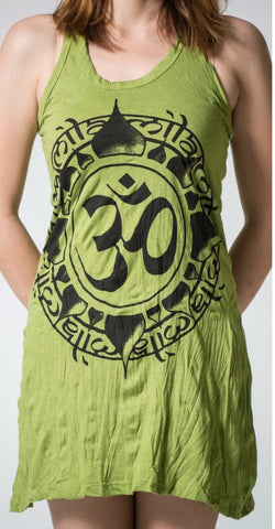 Sure Design Women's Infinitee Ohm Tank Dress Lime