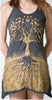 Sure Design Women's Tree Of Life Tank Dress Gold on Black