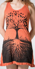 Sure Design Women's Tree of Life Tank Dress Orange