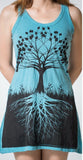 Wholesale Sure Design Women's Tree Of Life Tank Dress Turquoise - $10.00
