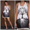 Sure Design Women's Tree Of Life Tank Dress White