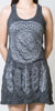 Sure Design Women's Dreamcatcher Tank Dress Silver on Black