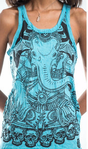 Sure Design Women's Batman Ganesh Tank Top Turquoise