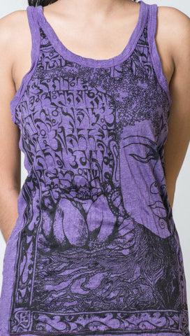 Sure Design Women's Sanskrit Buddha Tank Top Purple