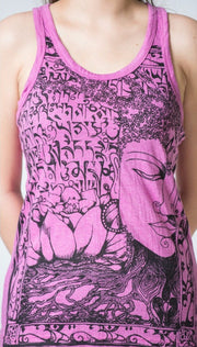 Sure Design Women's Sanskrit Buddha Tank Top Pink