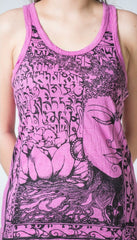 Sure Design Women's Sanskrit Buddha Tank Top Pink