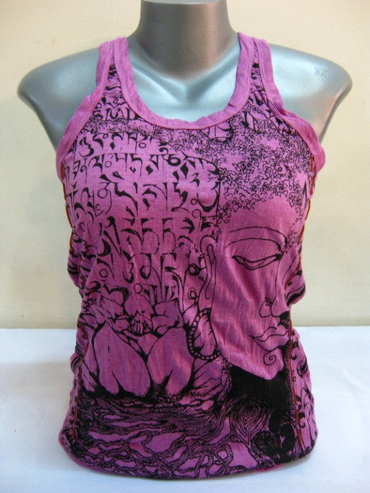 Sure Design Women's Sanskrit Buddha Tank Top Pink
