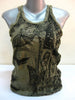 Sure Design Women's Butterfly Buddha Tank Top Green