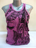 Sure Design Women's Butterfly Buddha Tank Top Pink