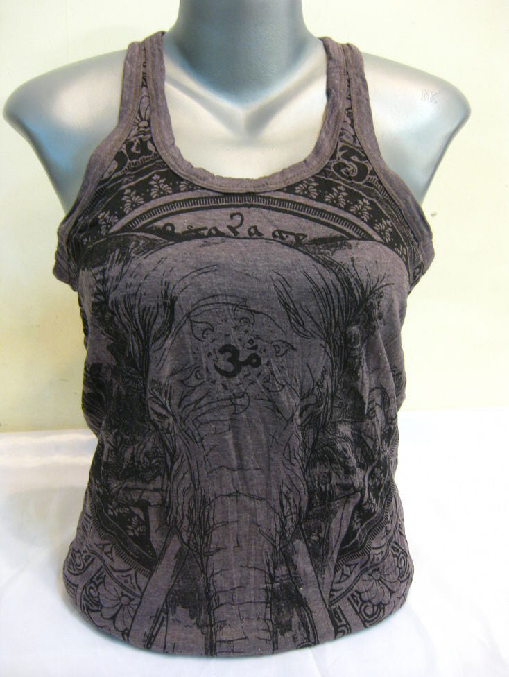 Sure Design Women's Wild Elephant Tank Top Brown